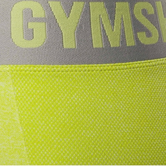 Gymshark Flex Shorts, Sz. S, Gray waistband, greenish yellow shorts, 3” inseam - Picture 12 of 12
